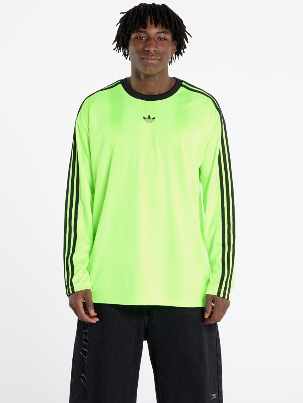 adidas Jacquard Long Sleeve Soccer Jersey ~ Signal Green JW5964 | Men's: L *NWT